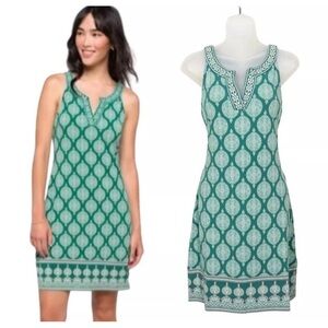 NWT Magnolia Grace Alhambra Embroidered Sleeveless Green Knit Dress Size…